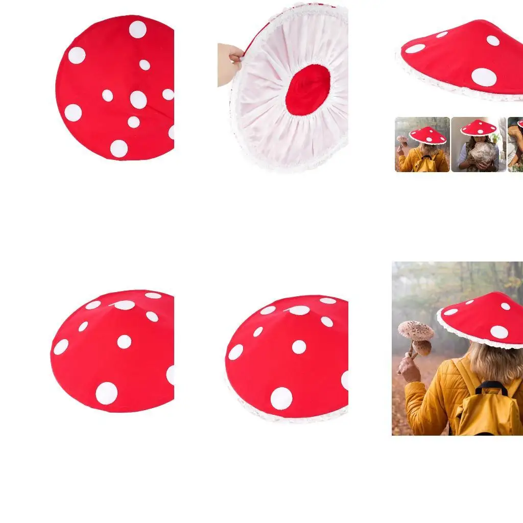 39BB Mushroom Costume Cap For Adult Women Men Lace Detail Headgear Hat For Halloween
39BB Mushroom Costume Cap For Adult Women Men Lace Detail Headgear Hat For Halloween