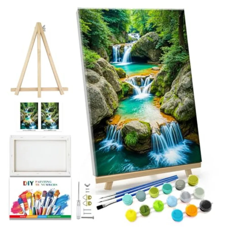 Paint by Numbers Kit for Adults with Frame Waterfall Paint by Number with Easel Mountain Adult Paint by Number Kits Framed Canv
Paint by Numbers Kit for Adults with Frame Waterfall Paint by Number with Easel Mountain Adult Paint by Number Kits Framed Canv