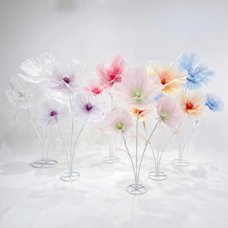 3pcs Giant Handmade Organza Poppy Flower Stand Floor Floral for Wedding Road Lead & Home Decor
3pcs Giant Handmade Organza Poppy Flower Stand Floor Floral for Wedding Road Lead & Home Decor