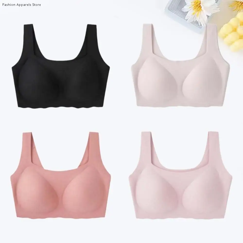 Basic Solid Color Seamless Jelly Bra Underwear Lingerie Underwear for Women Vest Slim Wireless Bra Girl
Basic Solid Color Seamless Jelly Bra Underwear Lingerie Underwear for Women Vest Slim Wireless Bra Girl