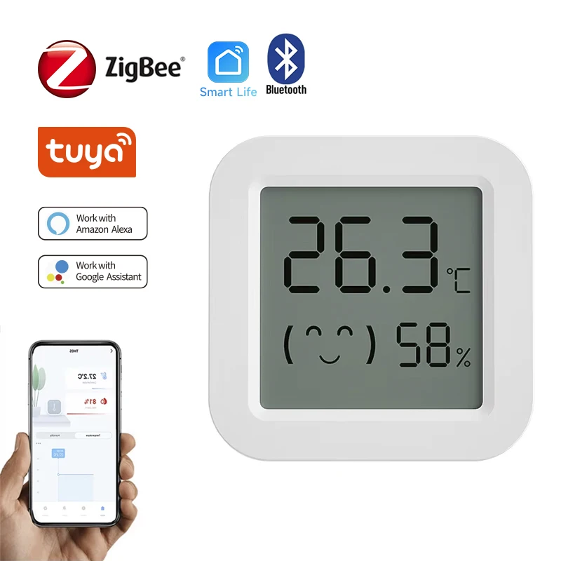 Tuya Temperature Humidity Sensor Remote Monitor By Smart Life APP Remote Control Thermometer Hygrometer Mini LCD Digital Display
Tuya Temperature Humidity Sensor Remote Monitor By Smart Life APP Remote Control Thermometer Hygrometer Mini LCD Digital Display