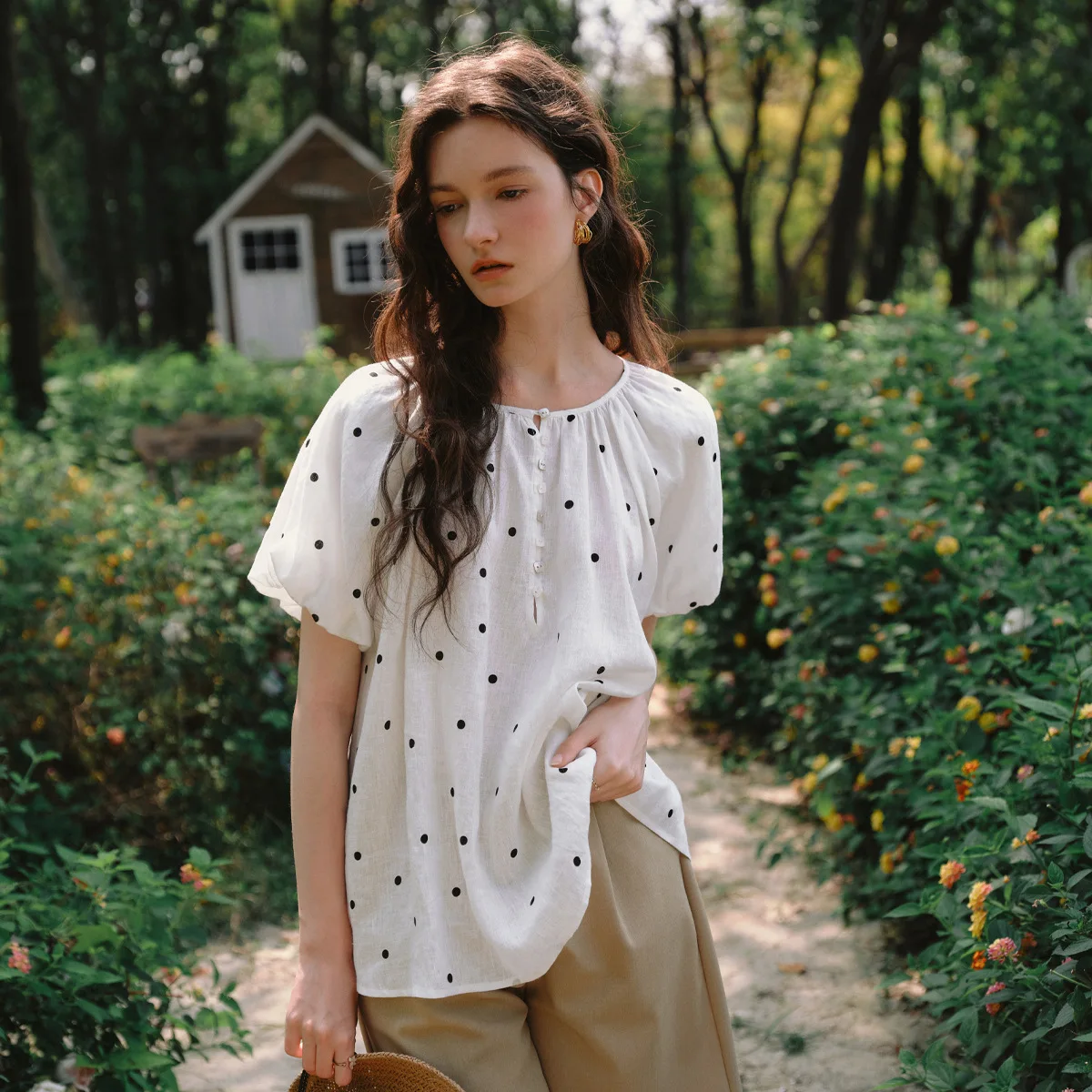 Белая блузка в горошек OLrain для женщин, летние топы, женские рубашки и блузки свободного кроя с пышными рукавами в французском молодежном стиле 2026 O57XC99220
Белая блузка в горошек OLrain для женщин, летние топы, женские рубашки и блузки свободного кроя с пышными рукавами в французском молодежном стиле 2026 O57XC99220