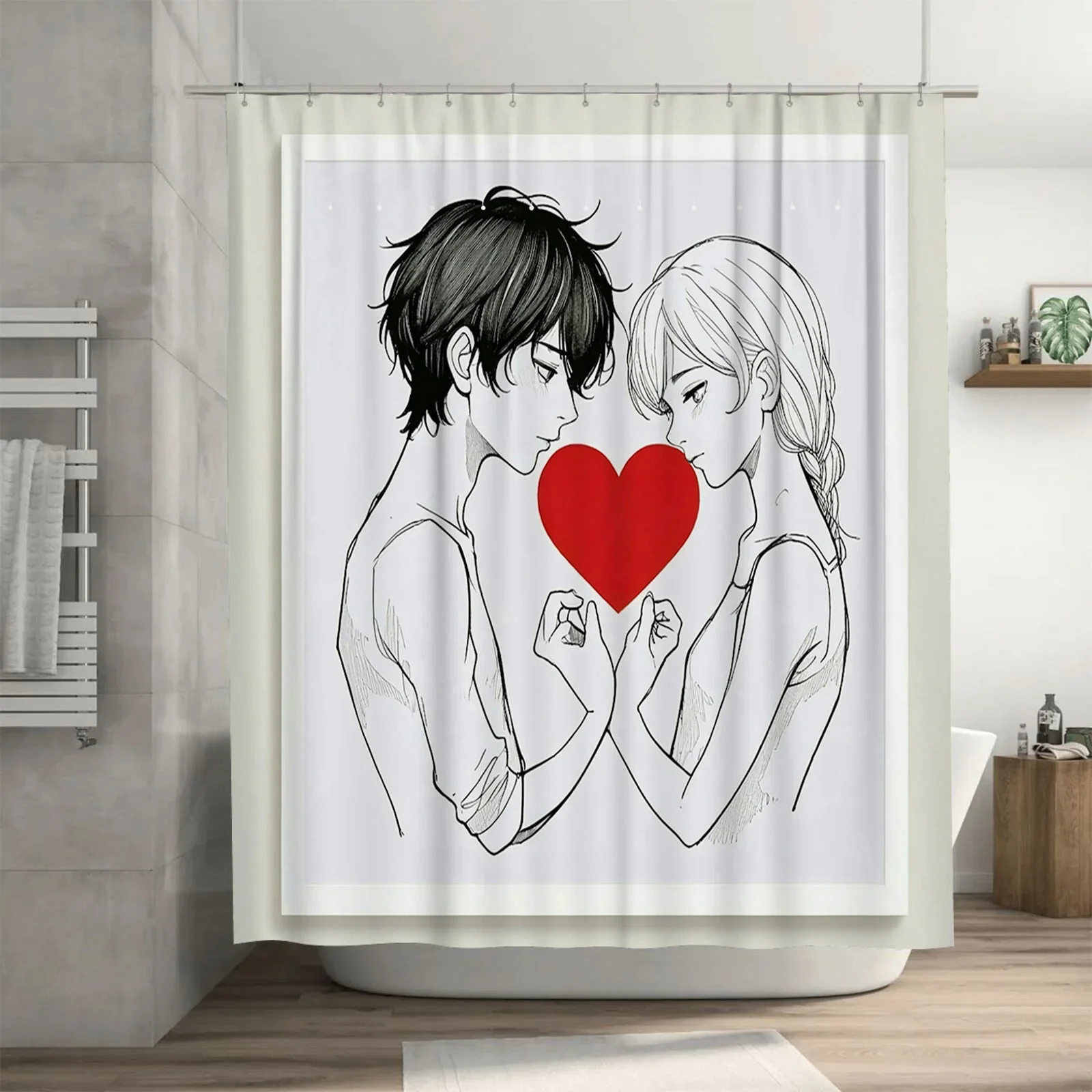 Занавеска для душа для романтической пары, дизайн сердца, уютная тема любви для ванной комнаты — идеальный домашний декор и уникальная идея подарка
Занавеска для душа для романтической пары, дизайн сердца, уютная тема любви для ванной комнаты — идеальный домашний декор и уникальная идея подарка