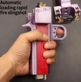 New 3D Printed Plastic Metal Bearing Rapid Fire Slingshot for Outdoor Competitive Portable Automatic Loading Slingshot
New 3D Printed Plastic Metal Bearing Rapid Fire Slingshot for Outdoor Competitive Portable Automatic Loading Slingshot