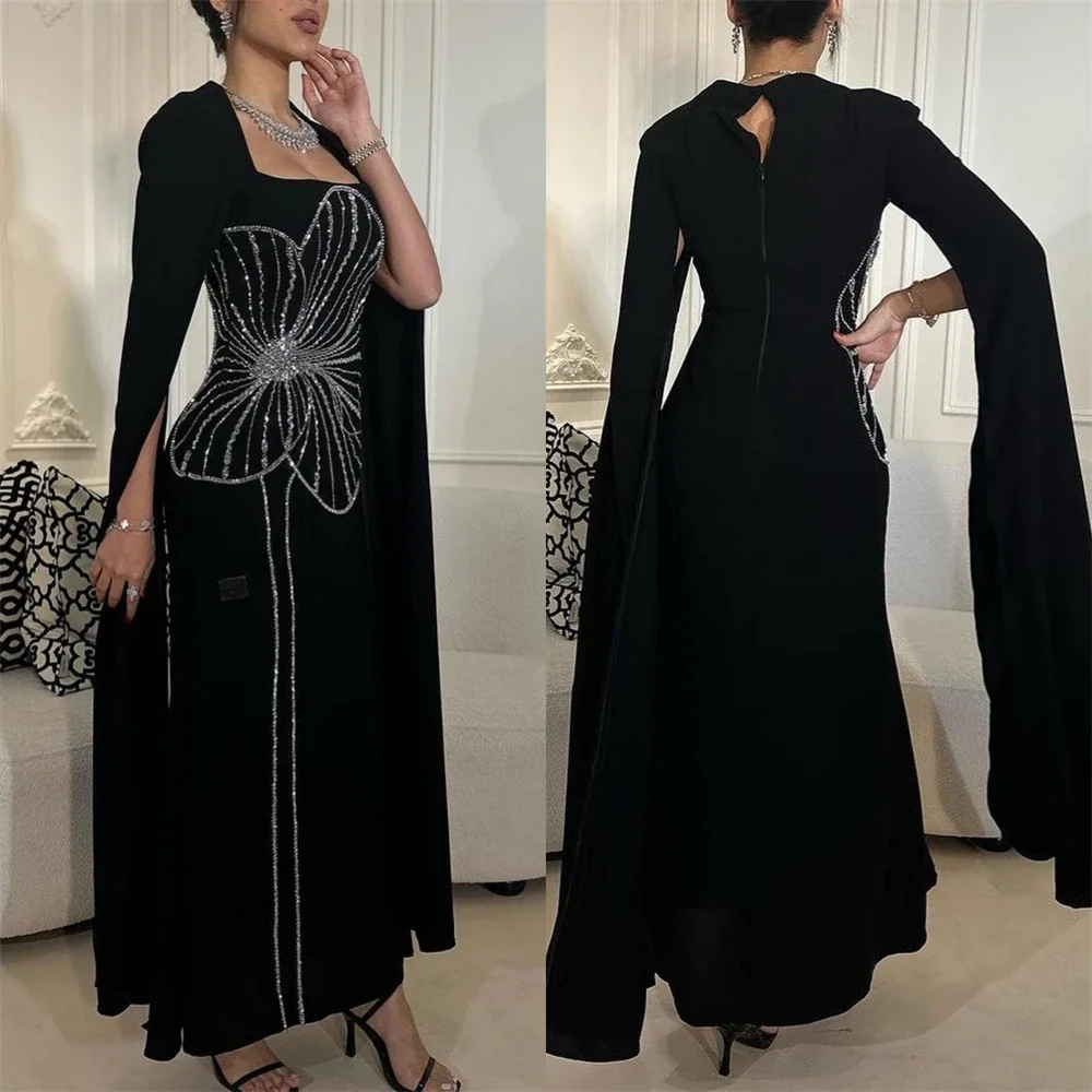 Customized Saudi Arabia Prom Dress Evening Square Collar A-line Ankle Length Skirts Vertically Bespoke Occasion Dresses Formal G
Customized Saudi Arabia Prom Dress Evening Square Collar A-line Ankle Length Skirts Vertically Bespoke Occasion Dresses Formal G