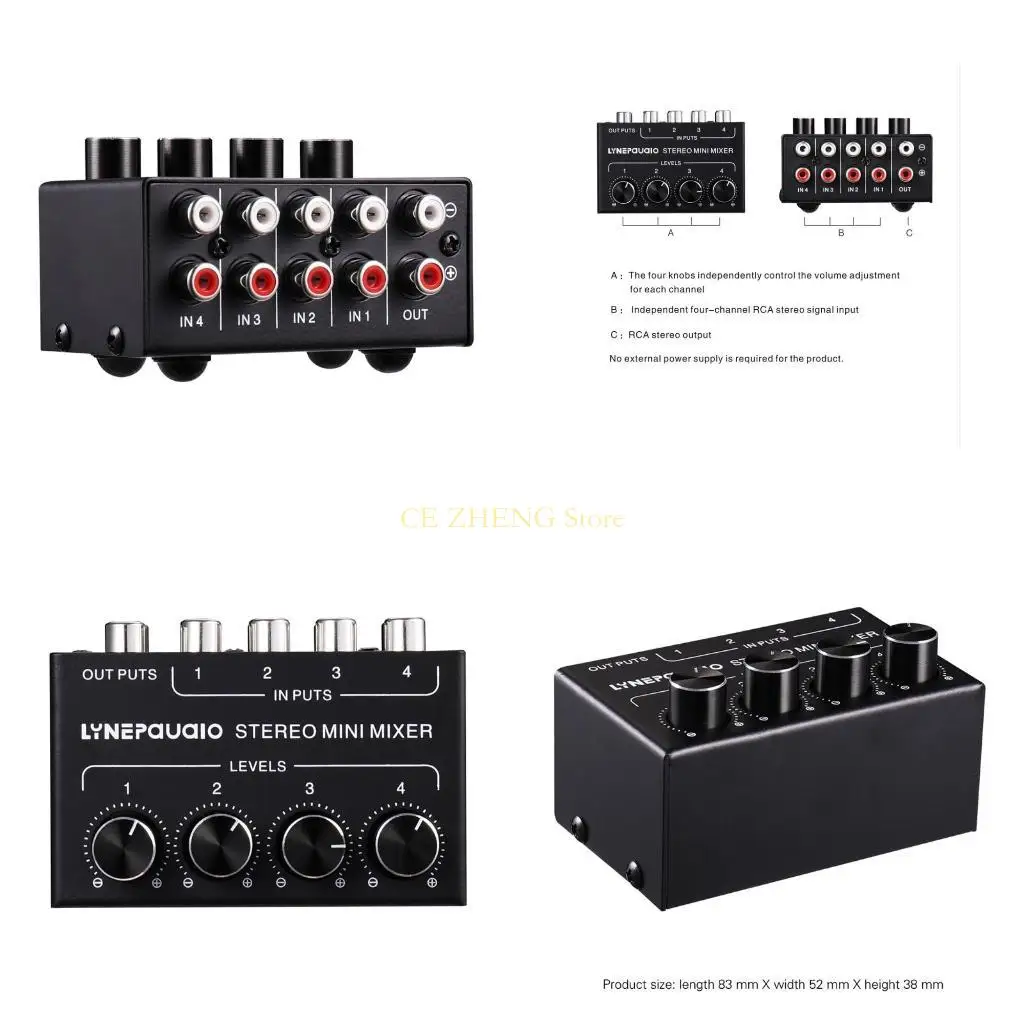 E56B Passive Stereo Mixer for Extended Control of Tuning Mixer Player,Tape Player
E56B Passive Stereo Mixer for Extended Control of Tuning Mixer Player,Tape Player