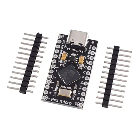 ATmega32U4 USB Type-C Pro Micro Development Board with 2 Row Pin Header Micro USB/Type-C Pro Micro Board 5V 16MHz for Arduino