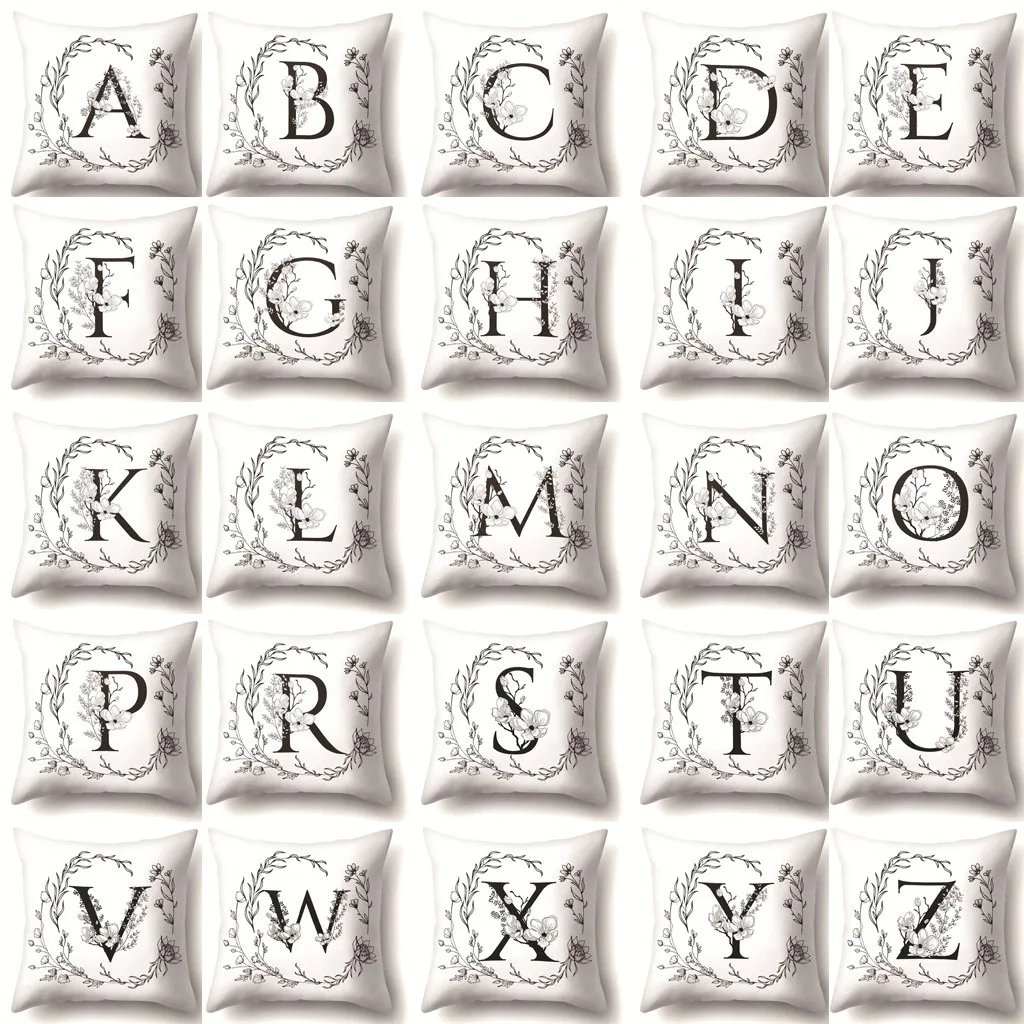 26 Letters Pattern Printed Pillow Case Sofa Room Decoration Cushion Cover Car Bedroom Velvet Throw Silk Pillowcase
26 Letters Pattern Printed Pillow Case Sofa Room Decoration Cushion Cover Car Bedroom Velvet Throw Silk Pillowcase