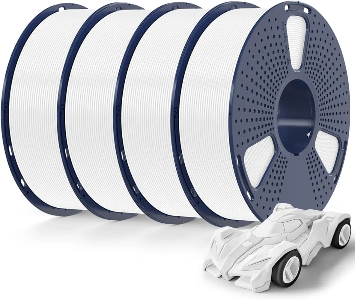 High Speed PETG Filament 1.75mm 4KG Bundle, 4 Spools, 4 Colors, White
High Speed PETG Filament 1.75mm 4KG Bundle, 4 Spools, 4 Colors, White