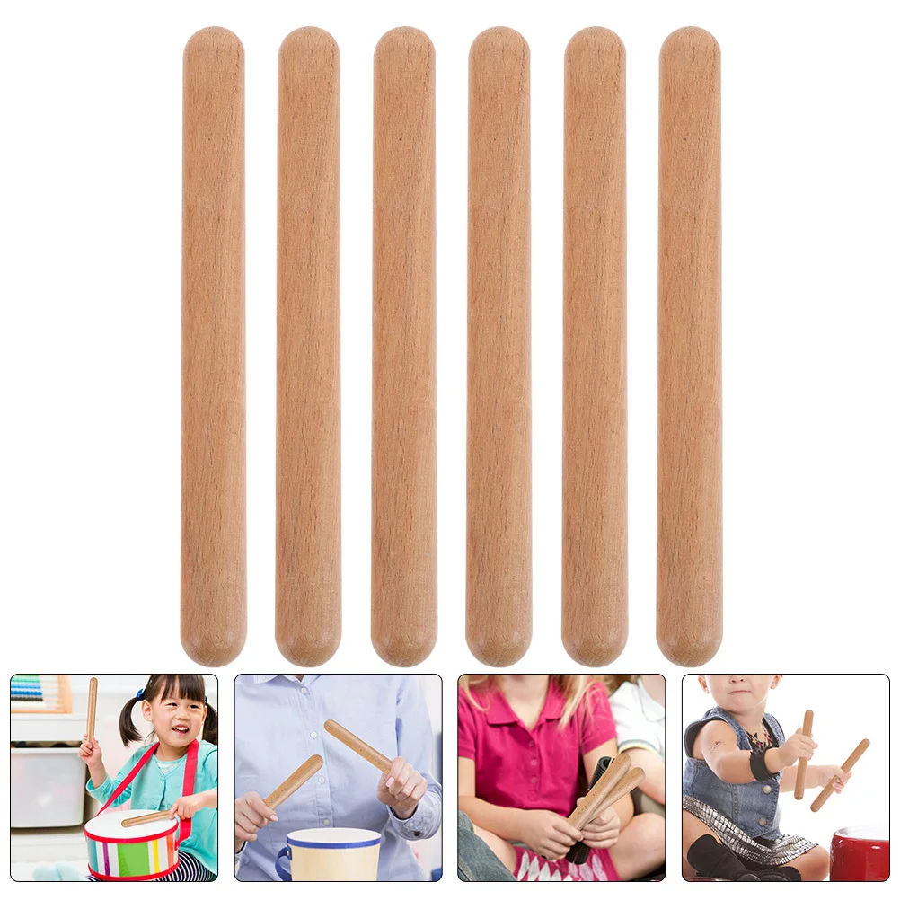 6Pcs Wooden Rhythm Sticks Durable Kids Musical Beating Sticks Early Education Classroom Percussion Instruments for Rhythm
6Pcs Wooden Rhythm Sticks Durable Kids Musical Beating Sticks Early Education Classroom Percussion Instruments for Rhythm