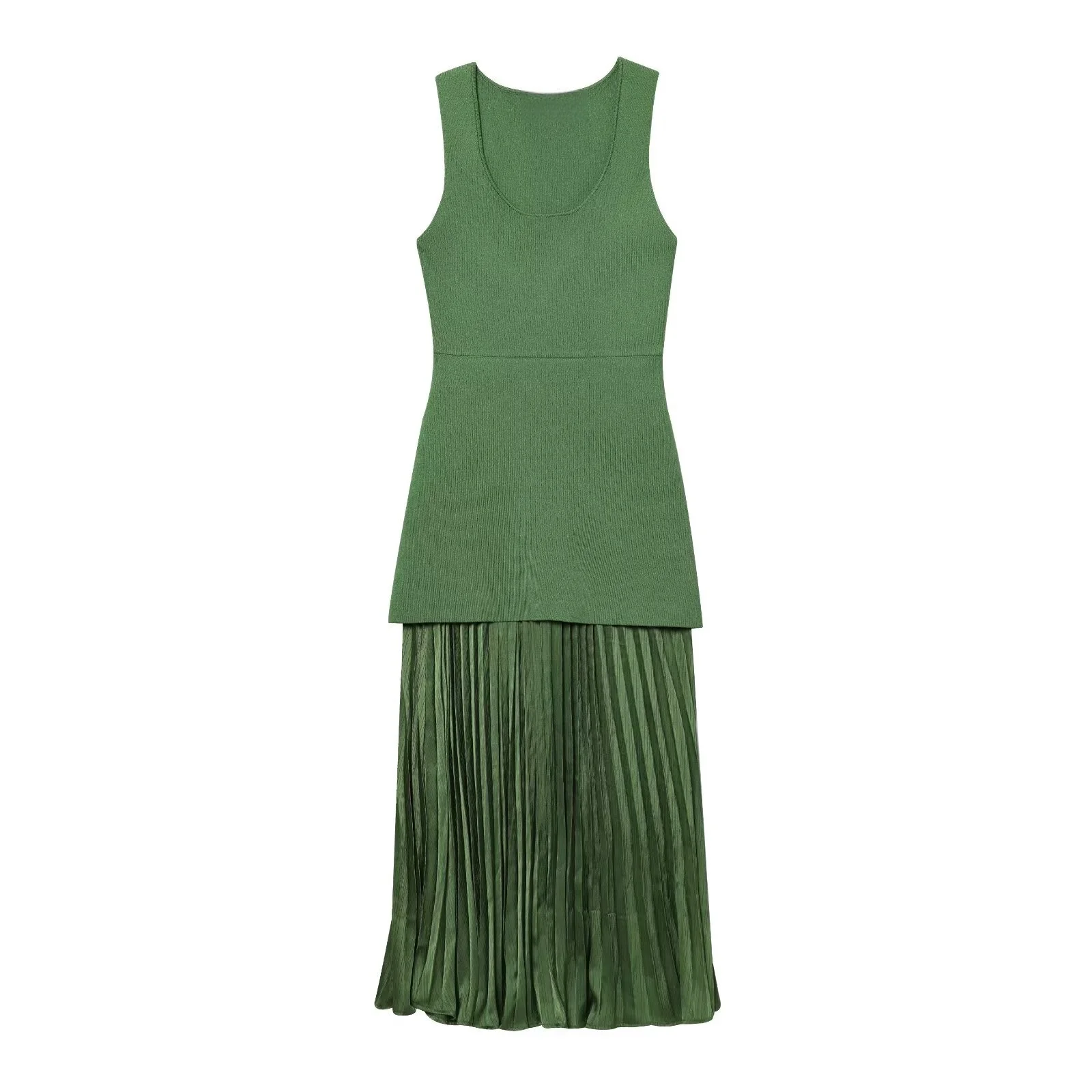 BM&MD&ZA Womens Elegant Commute Style Round Neck Sleeveless Vest Mid Length Knitted Dress with Pseudo Two Piece Decoration
BM&MD&ZA Womens Elegant Commute Style Round Neck Sleeveless Vest Mid Length Knitted Dress with Pseudo Two Piece Decoration