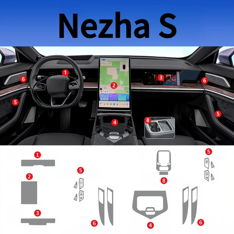 For Nezha S interior protection Dashboard Multimedia Navigation Transparent Scratch-Resistant Film Modification
For Nezha S interior protection Dashboard Multimedia Navigation Transparent Scratch-Resistant Film Modification