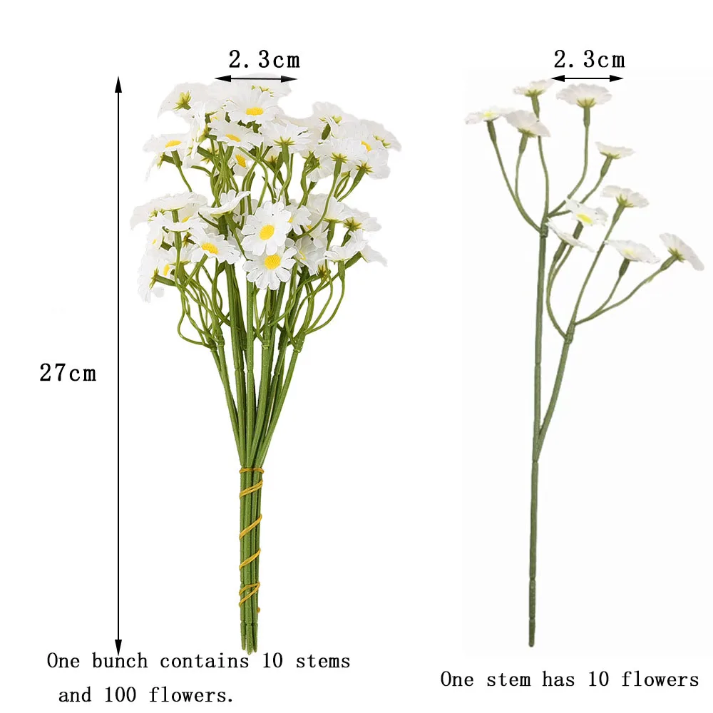 10 pcs Small Daisy Artificial Flowers Decoration for Home Room Wedding Fake Plant Flowers Indoor Table Fake Flower Decoration
10 pcs Small Daisy Artificial Flowers Decoration for Home Room Wedding Fake Plant Flowers Indoor Table Fake Flower Decoration