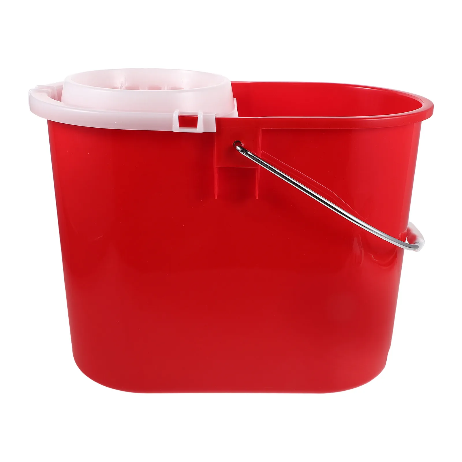 Commercial Mop Bucket Attachment Barrel Red Plastic Cleaning Bucket with Handle Side Press Basket for Hotel Housekeeping
Commercial Mop Bucket Attachment Barrel Red Plastic Cleaning Bucket with Handle Side Press Basket for Hotel Housekeeping