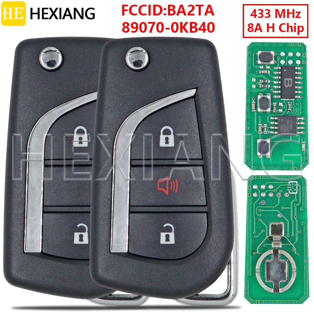HE 433MHz 8A Chip 89070-0KB40 BA2TA Car Remote Key For Toyota RAV4 Hilux Yaris Cross 2015 - 2020
HE 433MHz 8A Chip 89070-0KB40 BA2TA Car Remote Key For Toyota RAV4 Hilux Yaris Cross 2015 - 2020