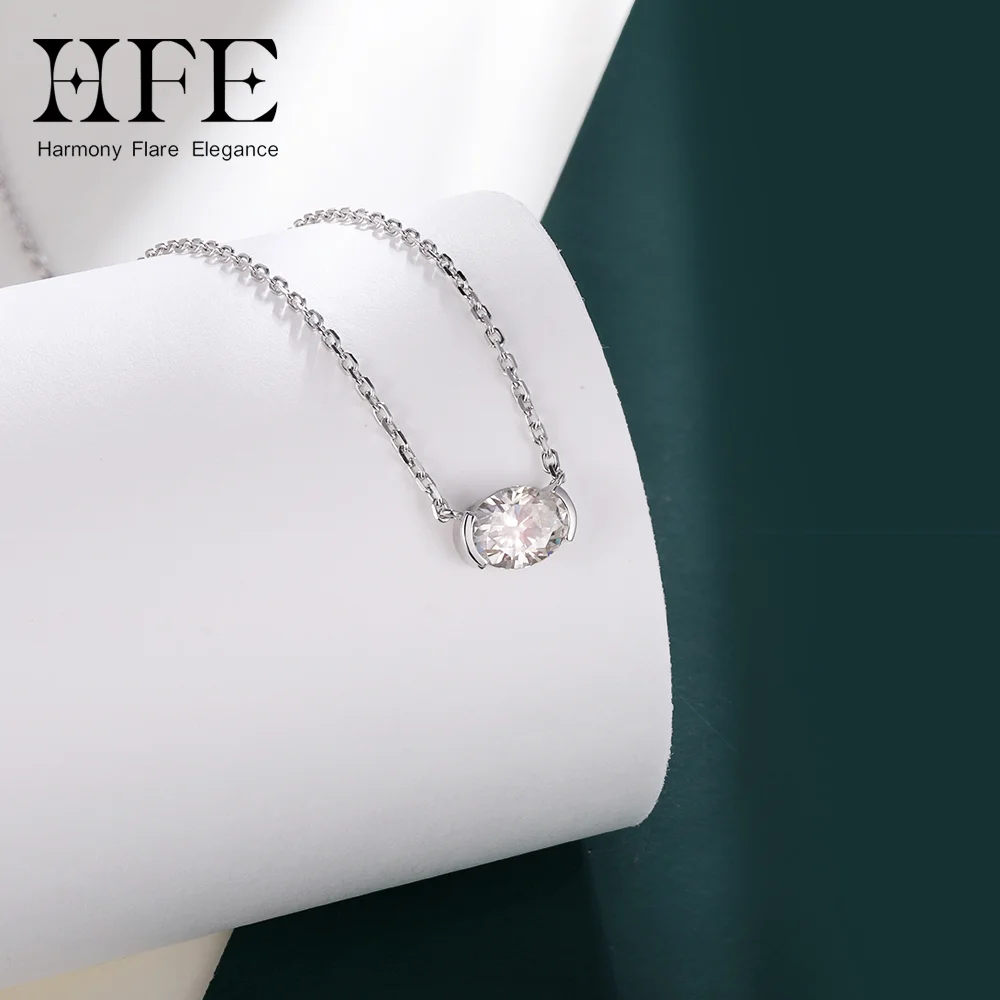 HFE 6*8mm Oval Diamond Pendant Necklace Sterling 925 Silver 18k Ladies Delicate Solitaire Moissanite Necklace
HFE 6*8mm Oval Diamond Pendant Necklace Sterling 925 Silver 18k Ladies Delicate Solitaire Moissanite Necklace