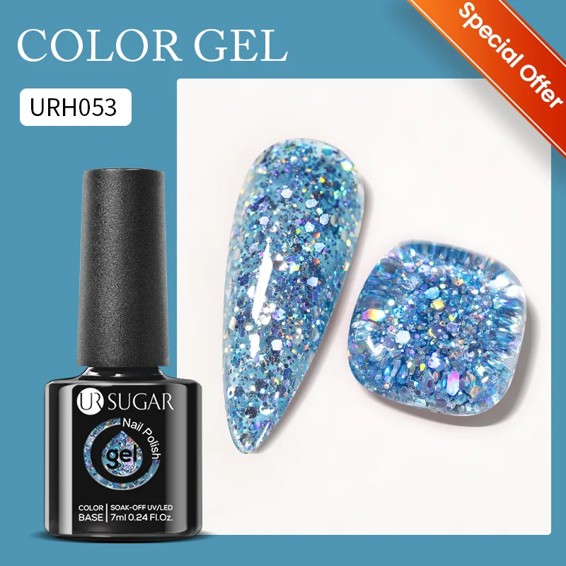 UR SUGAR 7/7.5ml Summer Blue Silver Gel Nail Polish Semi Permanent High Quality Soak Off UV LED Varnishes Nails Art Manicure
UR SUGAR 7/7.5ml Summer Blue Silver Gel Nail Polish Semi Permanent High Quality Soak Off UV LED Varnishes Nails Art Manicure