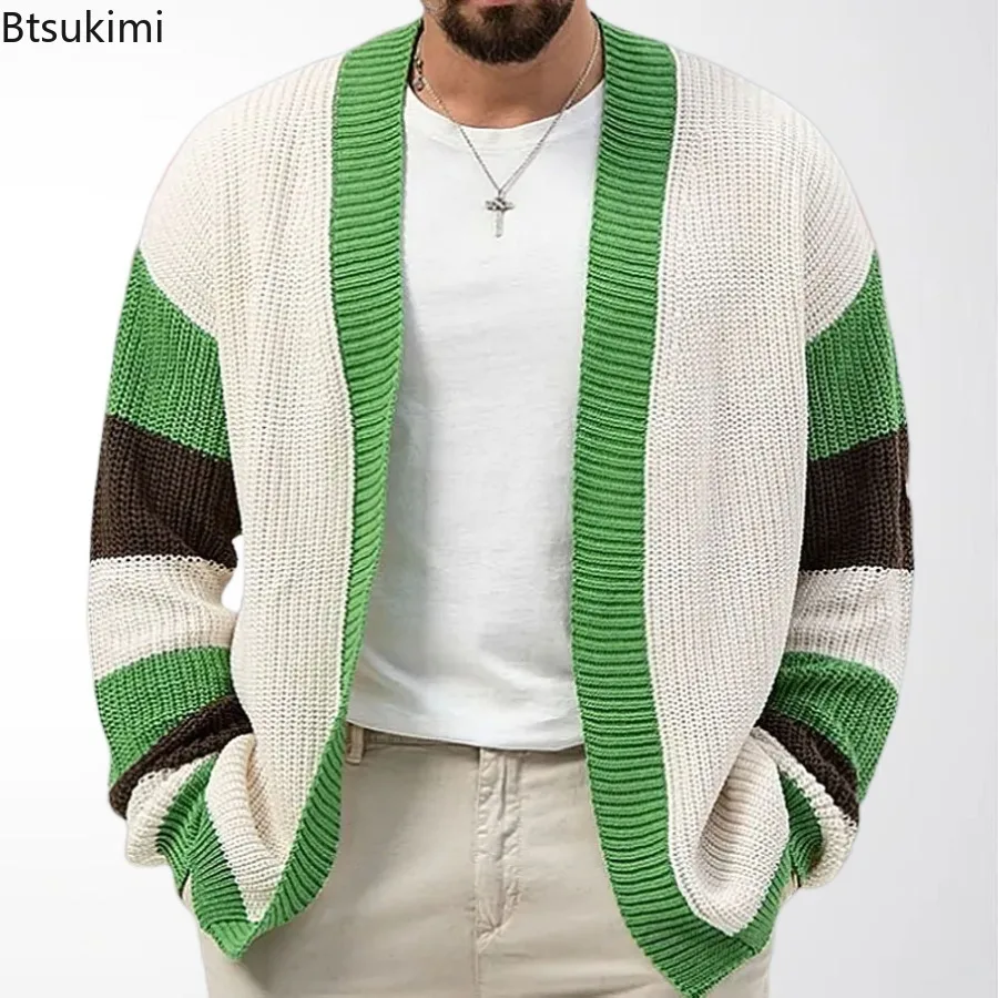 2026 мужской осенне-зимний свитер, модный зеленый свободный вязаный кардиган контрастного цвета, офисный мужской кардиган с длинными рукавами, пальто
2026 мужской осенне-зимний свитер, модный зеленый свободный вязаный кардиган контрастного цвета, офисный мужской кардиган с длинными рукавами, пальто