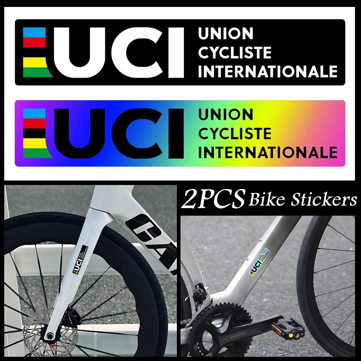 2 pieces UCI Label Reflective/Laser Bike Frame Reflective Sticker Bike Body Road Mountain Bike Tubing Vinyl Decal Accessories
2 pieces UCI Label Reflective/Laser Bike Frame Reflective Sticker Bike Body Road Mountain Bike Tubing Vinyl Decal Accessories