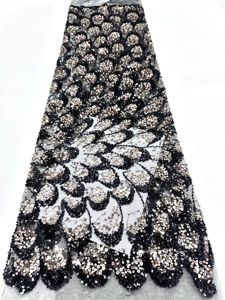 Luxurious Nigerian Beaded Lace Fabric 2026 High Quality Sequins French Embroidery African Lace Fabric For Wedding.
Luxurious Nigerian Beaded Lace Fabric 2026 High Quality Sequins French Embroidery African Lace Fabric For Wedding.