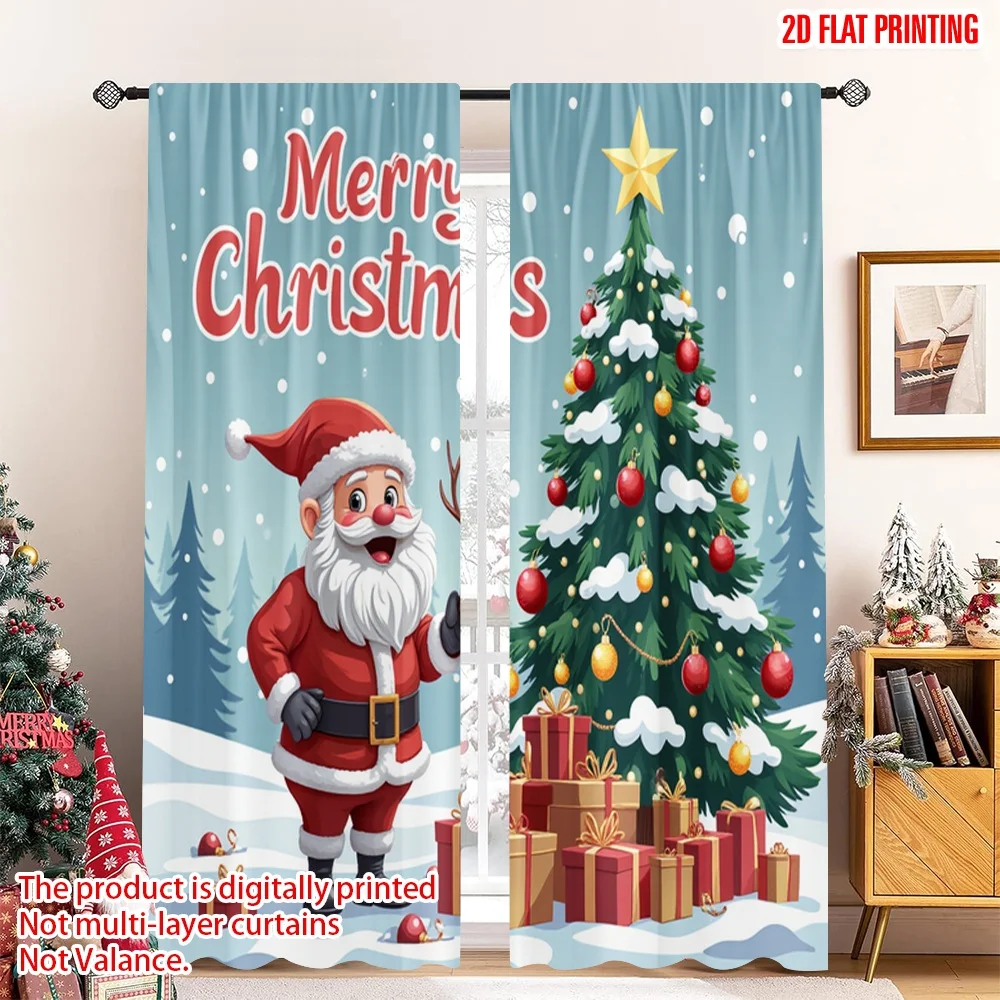 2pcs 2D flat printing Merry Christmas Popular Party Window Curtains Santa Christmas Gifts Tree Polyester Without Electricity
2pcs 2D flat printing Merry Christmas Popular Party Window Curtains Santa Christmas Gifts Tree Polyester Without Electricity