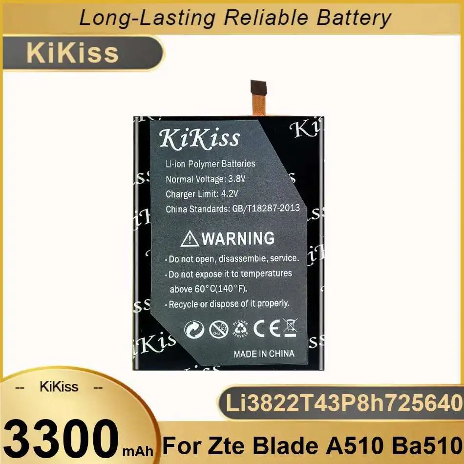 Для Zte Blade A510 BA510 Li3822T43P8h725640 3300 мАч долговечный аккумулятор для мобильного телефона
Для Zte Blade A510 BA510 Li3822T43P8h725640 3300 мАч долговечный аккумулятор для мобильного телефона