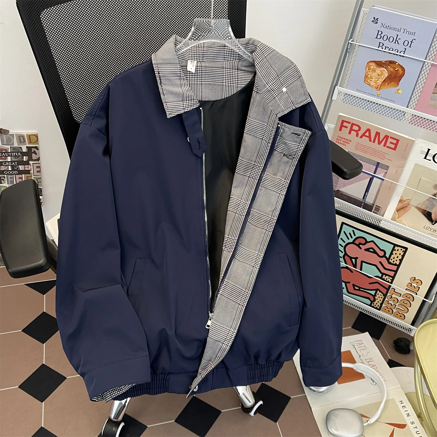 Trendy Cleanfit American High Street Workwear Loose Plaid Patchwork Collar Men's Jaet Summer Youth Sle Zipper Closure
Trendy Cleanfit American High Street Workwear Loose Plaid Patchwork Collar Men's Jaet Summer Youth Sle Zipper Closure