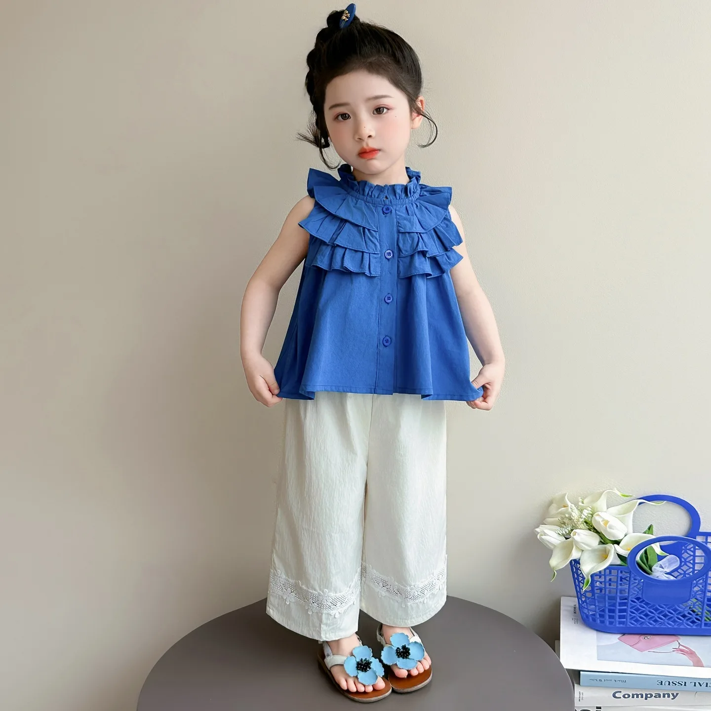 Girls' Summer Doll Shirt Set 2026 New Style Fashionable Girl Baby Summer Dress Casual Wide Leg Pants Two Piece Set
Girls' Summer Doll Shirt Set 2026 New Style Fashionable Girl Baby Summer Dress Casual Wide Leg Pants Two Piece Set