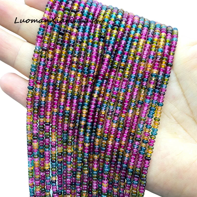 Natural Stone 2x3MM Rondelle Tourmaline Chalcedony Spacer Beads for Jewelry Making Diy Earrings Bracelet Charms Accessories
Natural Stone 2x3MM Rondelle Tourmaline Chalcedony Spacer Beads for Jewelry Making Diy Earrings Bracelet Charms Accessories