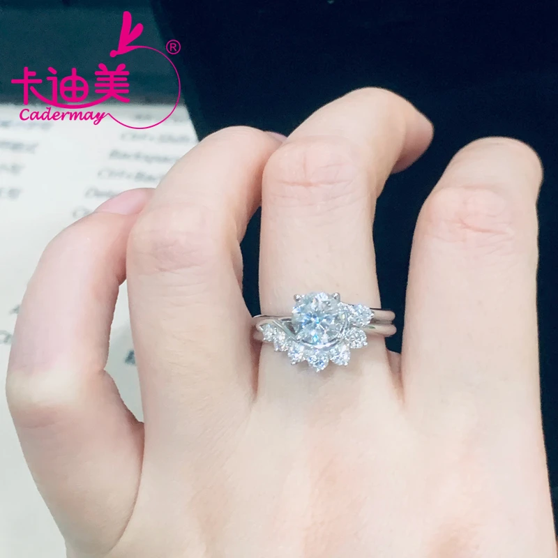 CADERMAY High Quality Silver 925 Rings Eternity Diamond Engagement D VVS Moissanite Ring Wedding Bands For Women
CADERMAY High Quality Silver 925 Rings Eternity Diamond Engagement D VVS Moissanite Ring Wedding Bands For Women