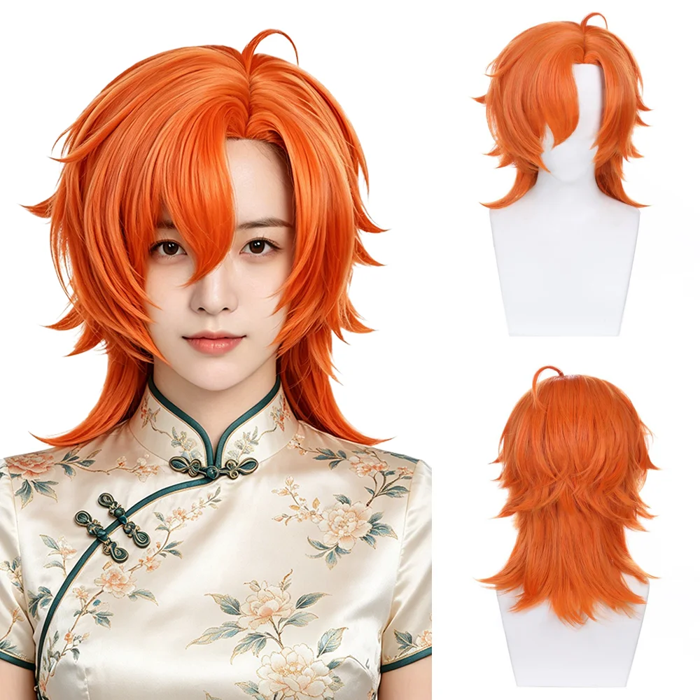 Orange Red Universal Wolf Cut Cosplay Wig Spiky Layered with Ahoge Heat Resistant Synthetic Hair Unisex For Anime Party Daily
Orange Red Universal Wolf Cut Cosplay Wig Spiky Layered with Ahoge Heat Resistant Synthetic Hair Unisex For Anime Party Daily