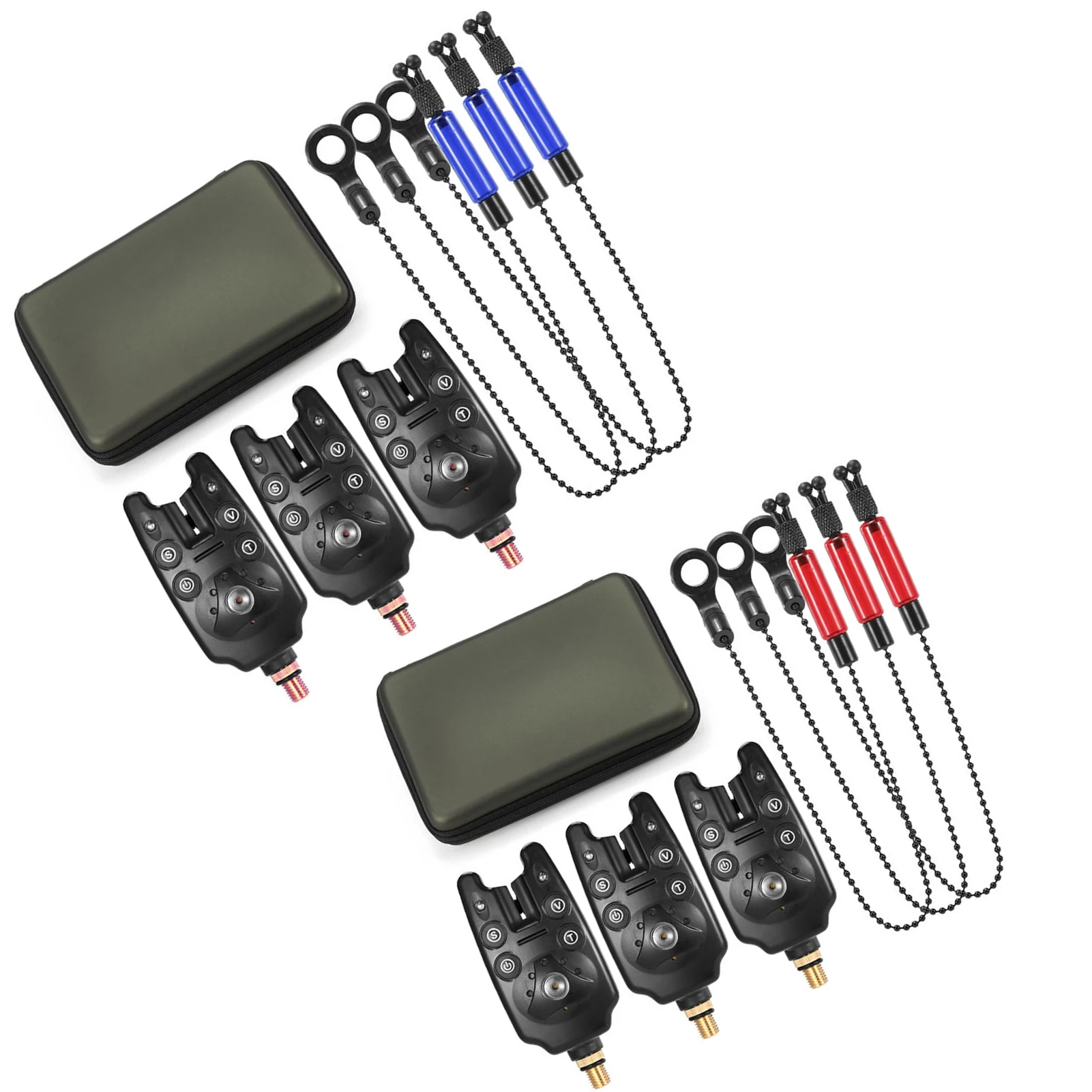 Fishing Fishing Bite Alarms and Chain Alert Set LED Indicator Alert Fishing with Box
Fishing Fishing Bite Alarms and Chain Alert Set LED Indicator Alert Fishing with Box