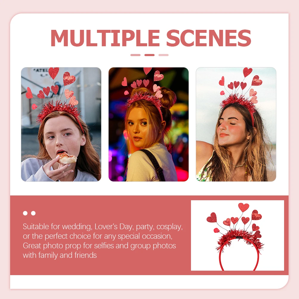 2Pcs Heart Headband Felt Love Red Valentine Wedding Party Hair Accessory Photo Props Special Occasion Lightweight Comfortable
2Pcs Heart Headband Felt Love Red Valentine Wedding Party Hair Accessory Photo Props Special Occasion Lightweight Comfortable