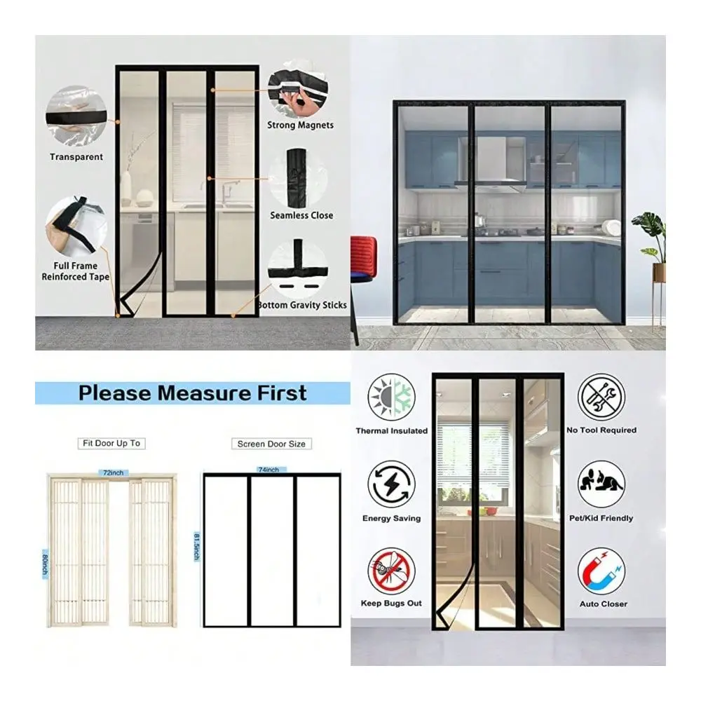 Insulated Door CurtainMagnetic Thermal Door Cover Screen Door SelfClosing Magnetic Screen Door Hands Free For Patio Kitchen Bed
Insulated Door CurtainMagnetic Thermal Door Cover Screen Door SelfClosing Magnetic Screen Door Hands Free For Patio Kitchen Bed