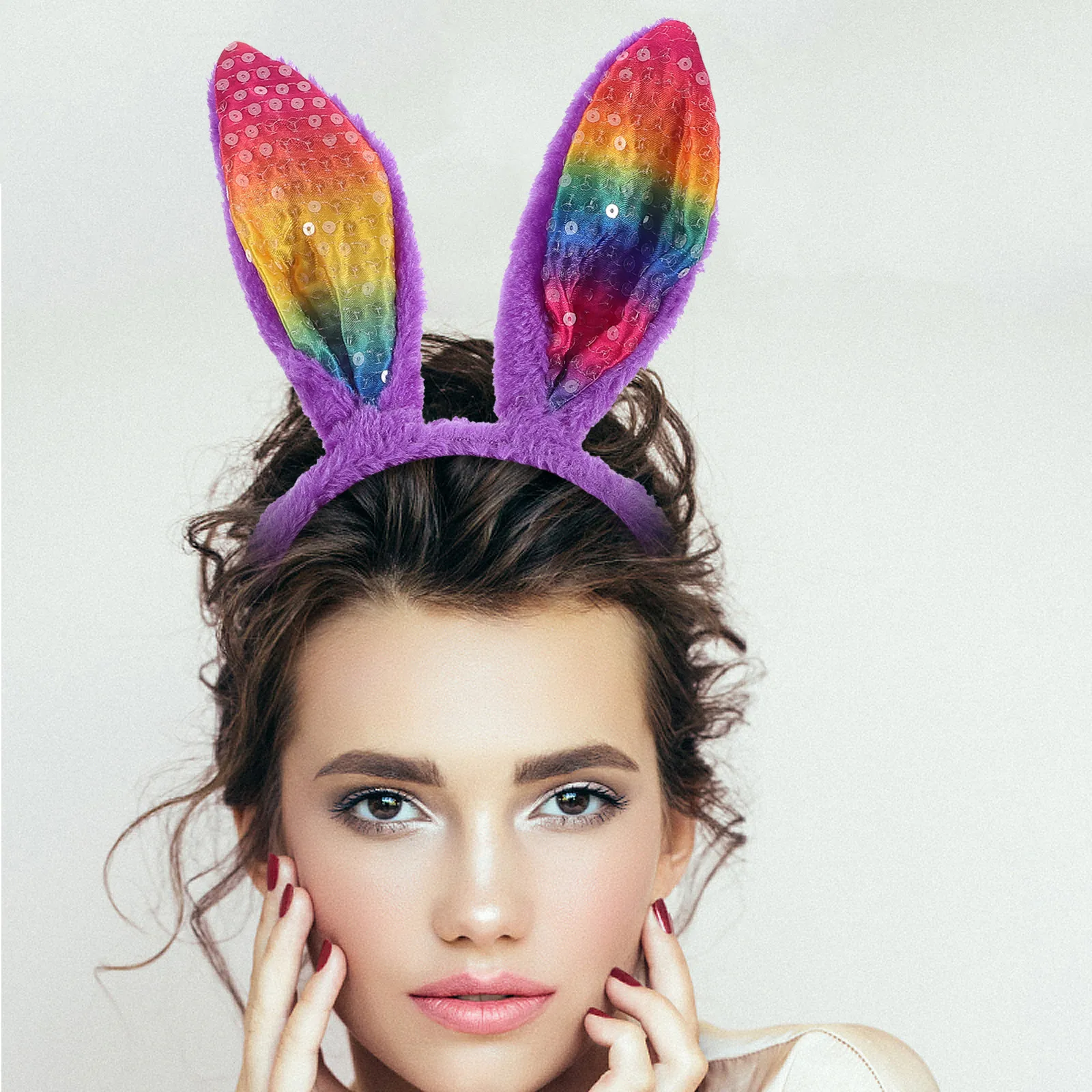 Easter Bunny Ears Headband Sequin Purple Ombre Cartoon Style Festive Hairband for Women Girls Party Cosplay Easter Celebration
Easter Bunny Ears Headband Sequin Purple Ombre Cartoon Style Festive Hairband for Women Girls Party Cosplay Easter Celebration