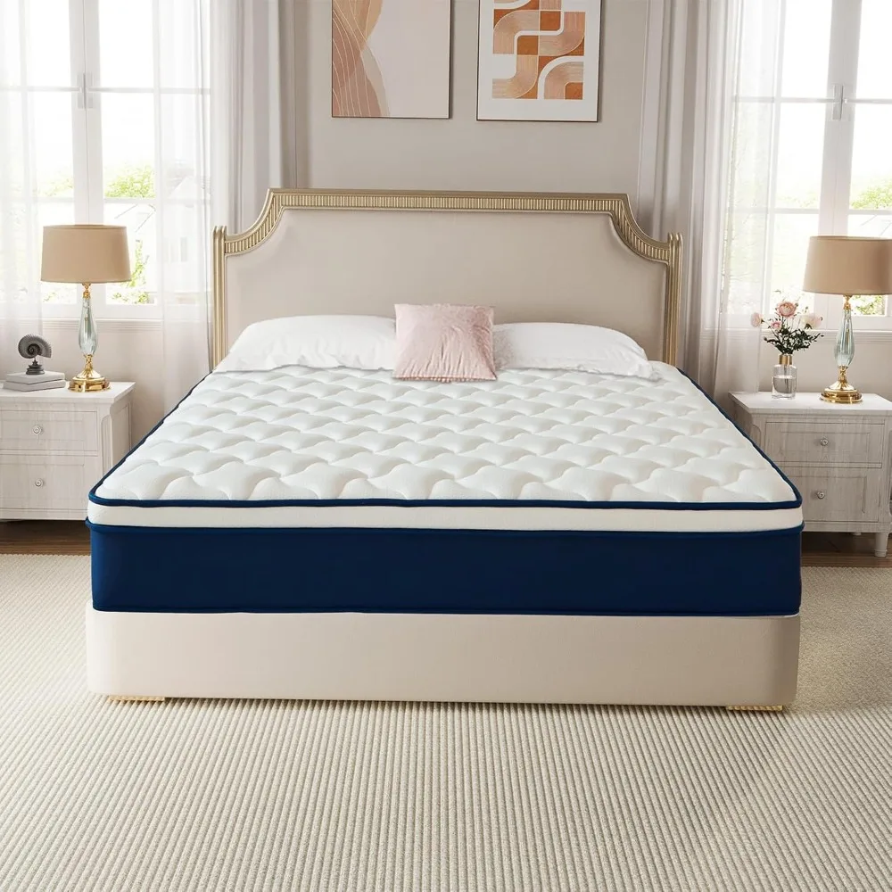 Queen Size 12 Inch Mattress in a Box - Gel Memory Foam & Pocket Springs, Medium Firm for Back Support, Fiberglass-Free, CertiPUR
Queen Size 12 Inch Mattress in a Box - Gel Memory Foam & Pocket Springs, Medium Firm for Back Support, Fiberglass-Free, CertiPUR