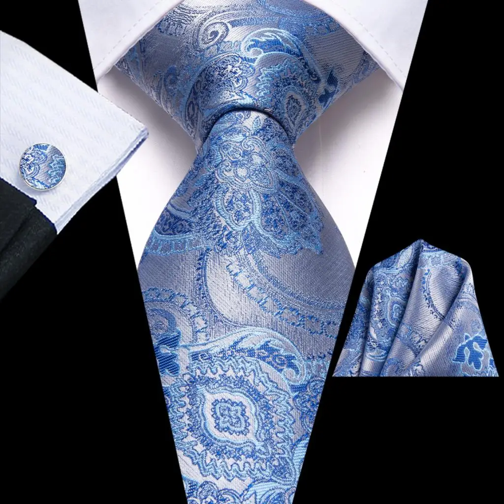 Light Blue Siler Floral Silk Wedding Tie For Men Handky Cufflink Gift Men Necktie Fashion Business Party Dropship Hi-Tie Design
Light Blue Siler Floral Silk Wedding Tie For Men Handky Cufflink Gift Men Necktie Fashion Business Party Dropship Hi-Tie Design