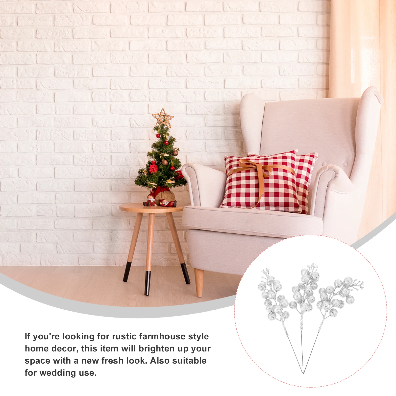 12pcs Simulation Christmas Berries Branches Garland Decorative Props For Wedding Home Party Artificial Flower Ornaments
12pcs Simulation Christmas Berries Branches Garland Decorative Props For Wedding Home Party Artificial Flower Ornaments