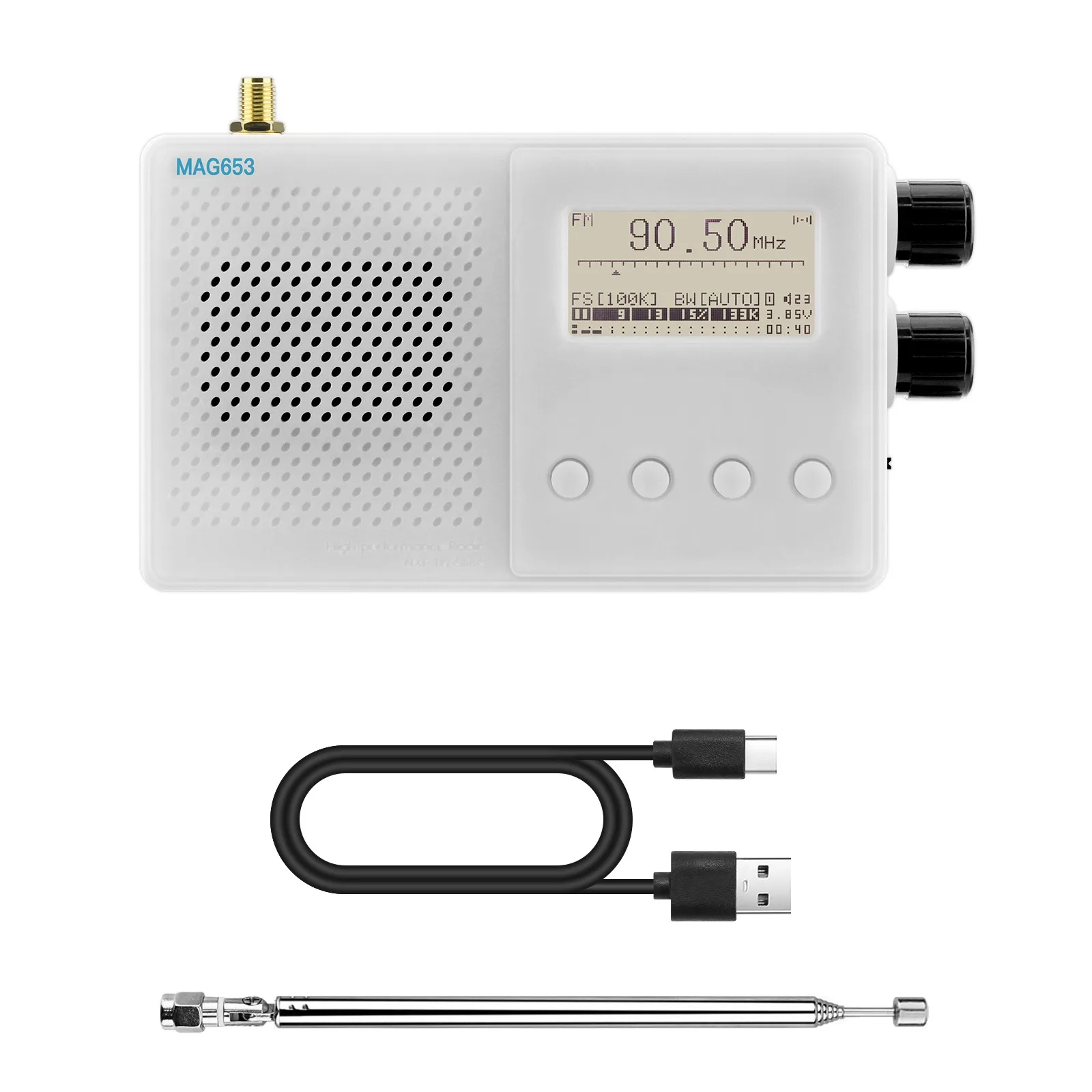 HAMGEEK TEF6686 Mini Rechargeable Full Band Radio FM/LW/MW/SW Radio Receiver with 1.8 Inch Screen
HAMGEEK TEF6686 Mini Rechargeable Full Band Radio FM/LW/MW/SW Radio Receiver with 1.8 Inch Screen