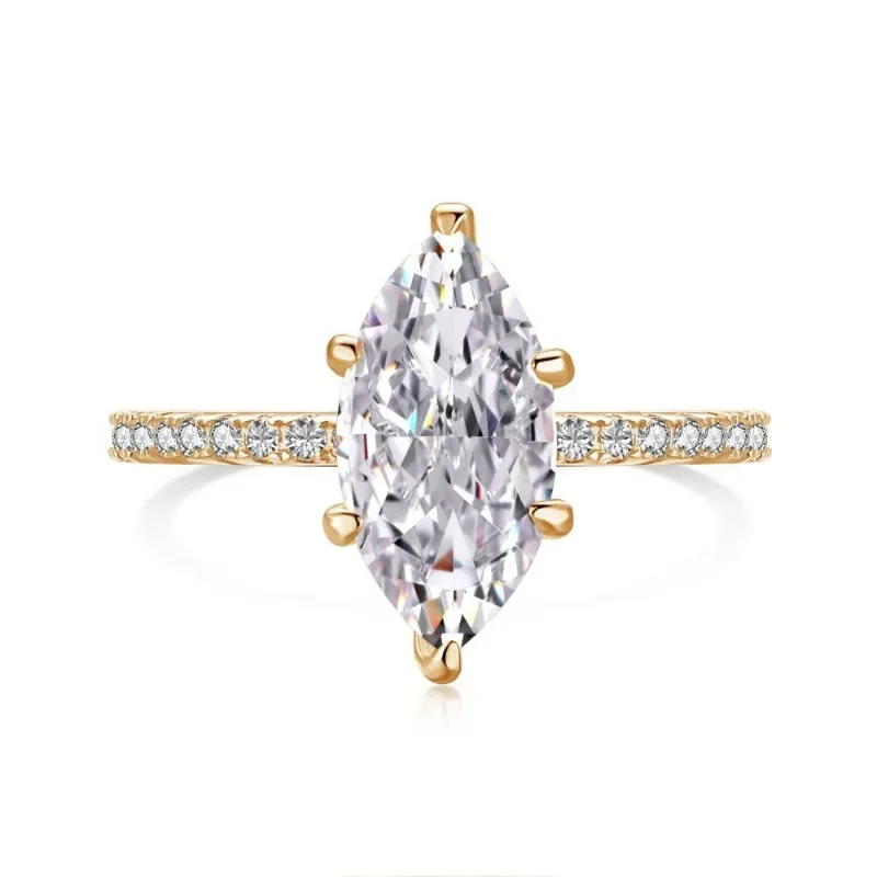 Shining U S925 Silver High Carbon Diamond Marquise Cut Gems Ring Champaign Gold Fine Jewelry for Women Anniversary
Shining U S925 Silver High Carbon Diamond Marquise Cut Gems Ring Champaign Gold Fine Jewelry for Women Anniversary