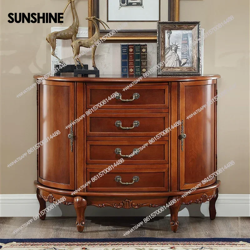 High-end solid wood retro furniture dining room European living room locker
High-end solid wood retro furniture dining room European living room locker