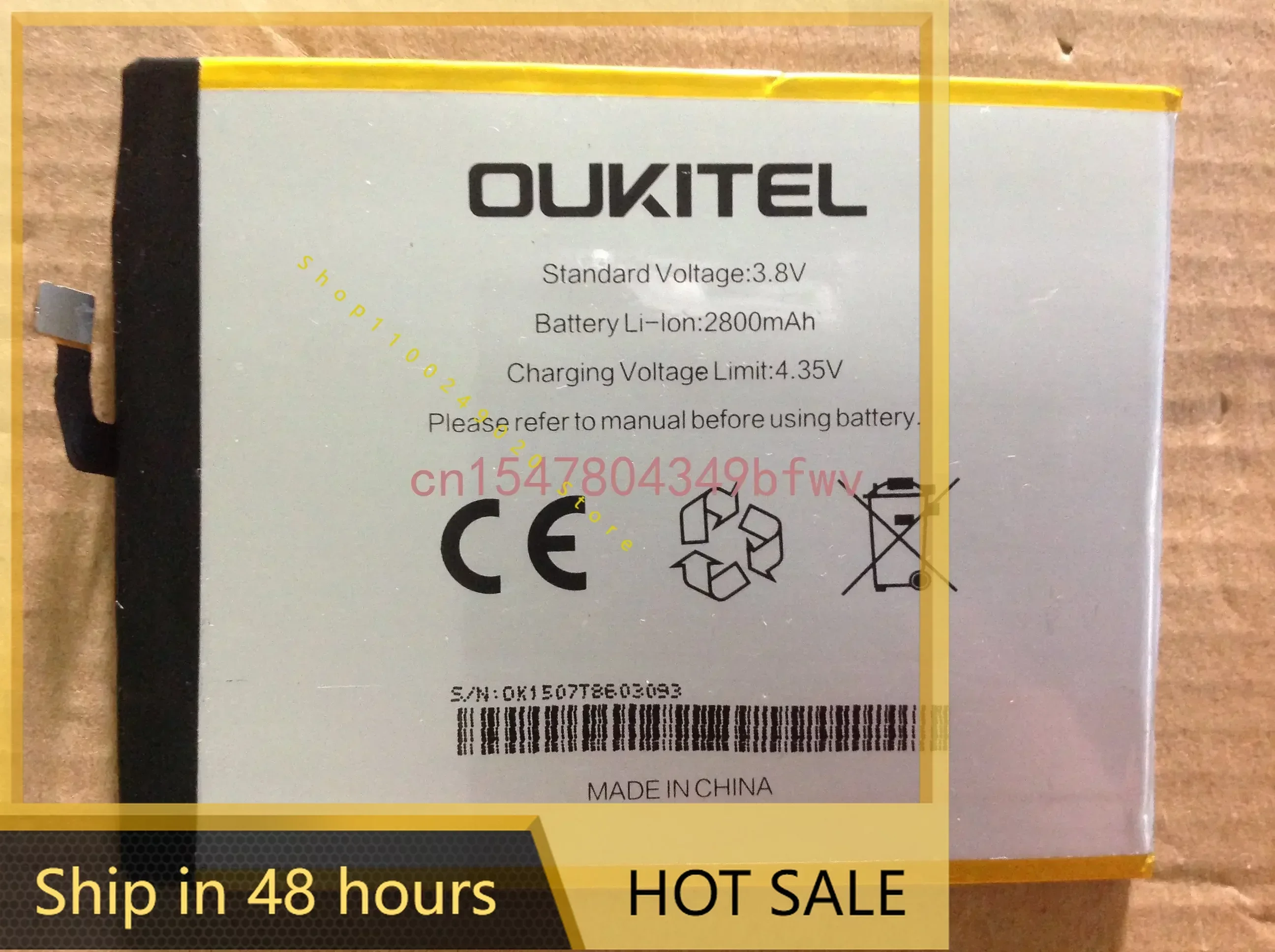Новый аккумулятор для телефона oukitel U10 2800 мАч 3,8 В для телефона oukitel U10
Новый аккумулятор для телефона oukitel U10 2800 мАч 3,8 В для телефона oukitel U10