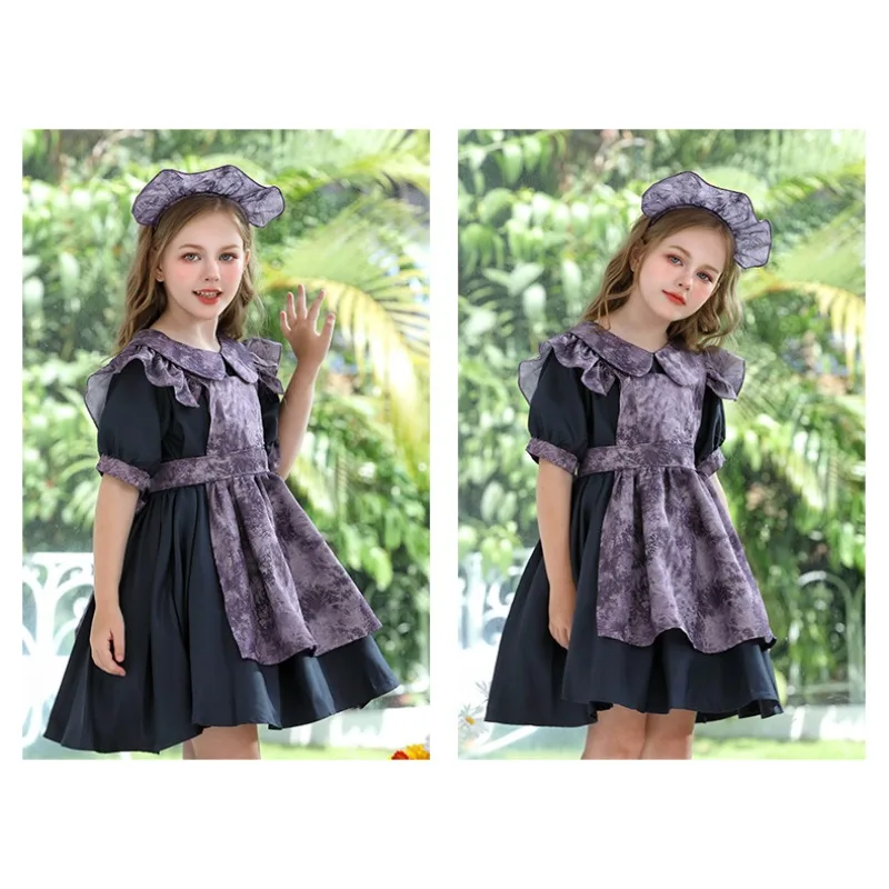 Костюм для косплея на Хэллоуин: Лолита, ведьма, горничная, юбка-тыква, фартук, головной убор, набор для ролевых игр на тему ужасов для девочек
Костюм для косплея на Хэллоуин: Лолита, ведьма, горничная, юбка-тыква, фартук, головной убор, набор для ролевых игр на тему ужасов для девочек