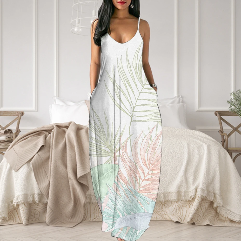 New Spring Summer Camisole Skirts Women's Long Dress Floral Print Elegant Vestidos Bohemian Dress Retro Dresses Beach Party Club
New Spring Summer Camisole Skirts Women's Long Dress Floral Print Elegant Vestidos Bohemian Dress Retro Dresses Beach Party Club