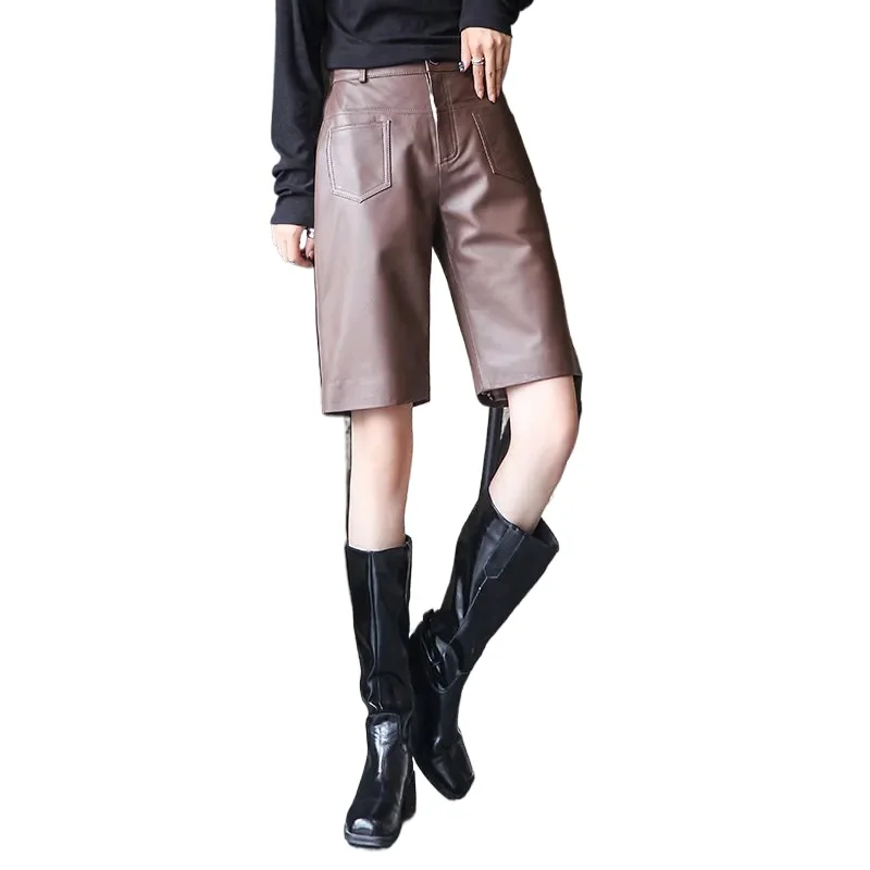 Tajiyane New Genuine Leather Pants Women Clothing Korean Fashion High Waist Sheepskin Pants for Women Trousers Roupas Femininas
Tajiyane New Genuine Leather Pants Women Clothing Korean Fashion High Waist Sheepskin Pants for Women Trousers Roupas Femininas