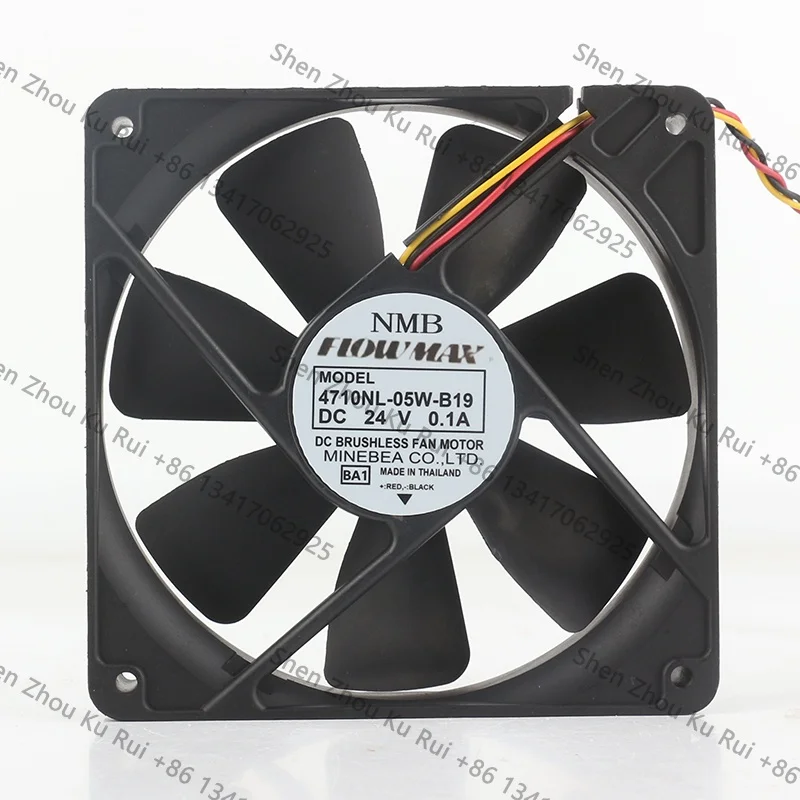 NMB three-wire 4710NL-05W-B19 inverter 24V DUAL Ball Bearing 0.1A silent 120X120X25MM cooling fan
NMB three-wire 4710NL-05W-B19 inverter 24V DUAL Ball Bearing 0.1A silent 120X120X25MM cooling fan