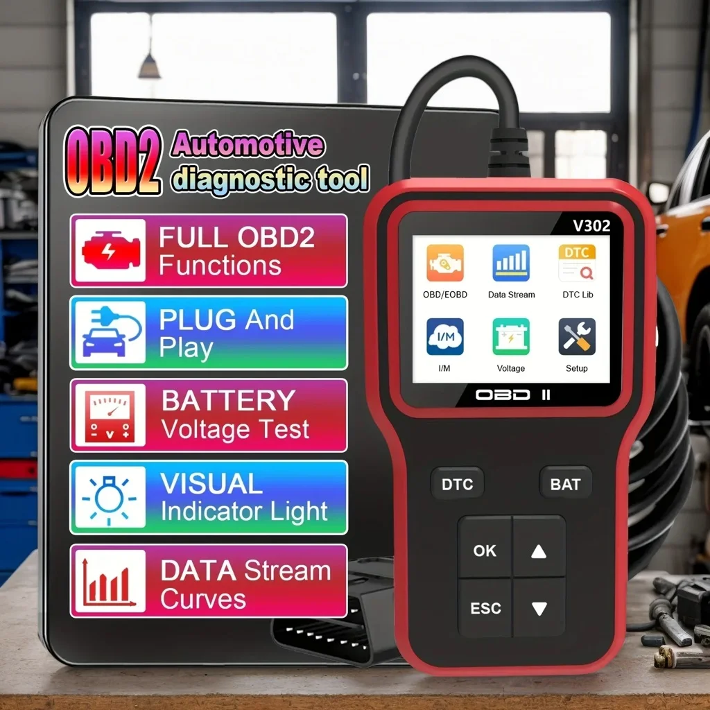 Сканер OBD2 — устройство считывания и диагностики кодов неисправностей двигателя автомобиля с питанием от USB для всех транспортных средств с протоколом OBD II (красный)
Сканер OBD2 — устройство считывания и диагностики кодов неисправностей двигателя автомобиля с питанием от USB для всех транспортных средств с протоколом OBD II (красный)