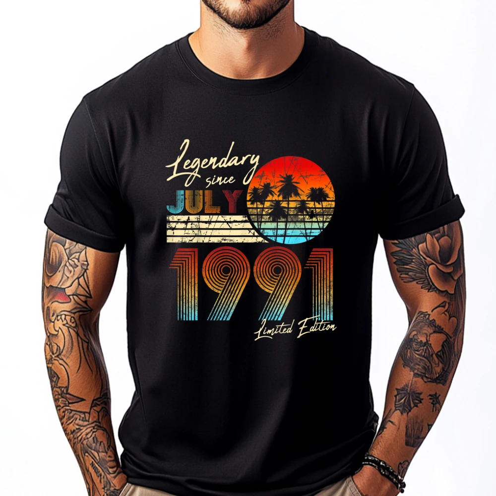 Legendary Since Bday July 1991 30th Birthday Black Graphic T Shirts Summer Men's Clothing Easter Day
Legendary Since Bday July 1991 30th Birthday Black Graphic T Shirts Summer Men's Clothing Easter Day