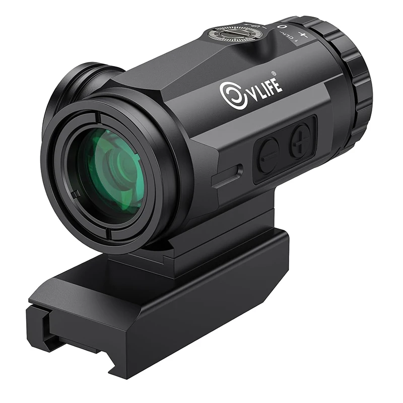 CVLIFE 4X Compact Prism Scope with Motion Awake Technology BDC Reticle Scope Electronic Button Control Two Height Settings
CVLIFE 4X Compact Prism Scope with Motion Awake Technology BDC Reticle Scope Electronic Button Control Two Height Settings