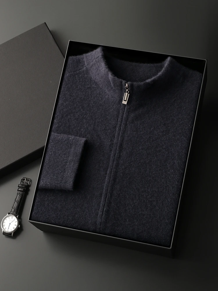 Men's Outdoor Sport Style Thick Zippered Cardigan 100% Cashmere Light Soft Autumn Winter Fashion Long Sleeves Clothing Tops
Men's Outdoor Sport Style Thick Zippered Cardigan 100% Cashmere Light Soft Autumn Winter Fashion Long Sleeves Clothing Tops